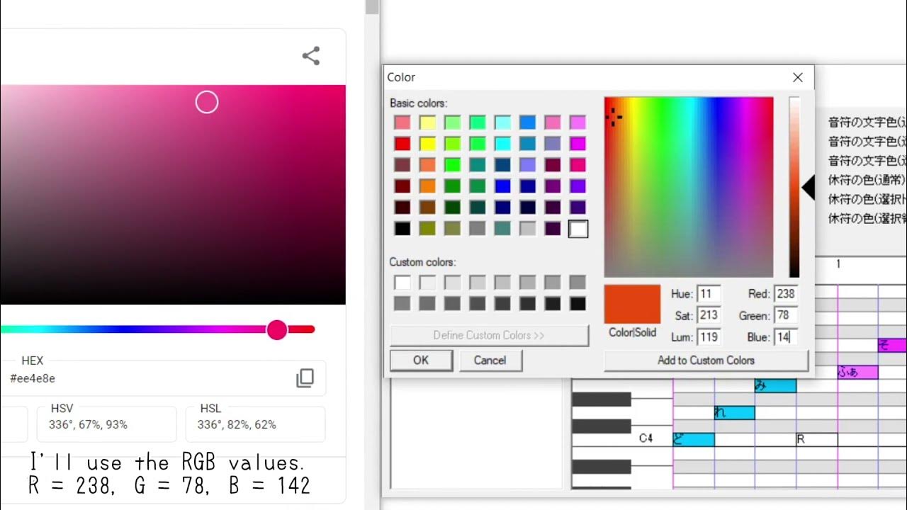 UTAU Colors how the color input system works YouTube