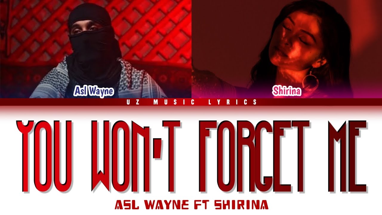 Asl Wayne X Shirina - You Wonʼt Forget Me | MATNI/TEXT/LYRICS
