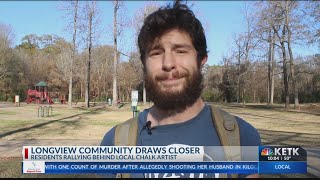 Longview drops charges against chalk artist as residents rally in support