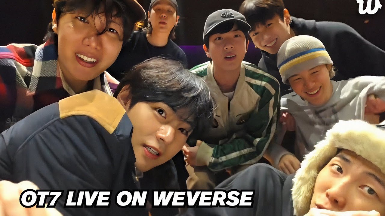 BTS OT7 Weverse Live | Jungkook Taehyung Jimin Rm Jhope Jin Suga - YouTube