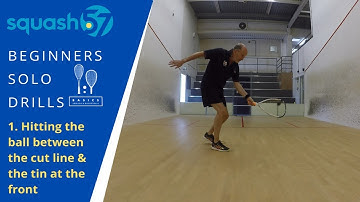 Squash57 (Racketball) Beginners solo drill Practice 1