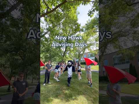 A preview image of the video: That's a wrap on New Hawk Advising Days! 💙 Shoutout to our incredible OLs!
