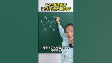 找规律填数字，找到突破口很简单。 #数学思维 #小学数学 #数学 #找规律填数