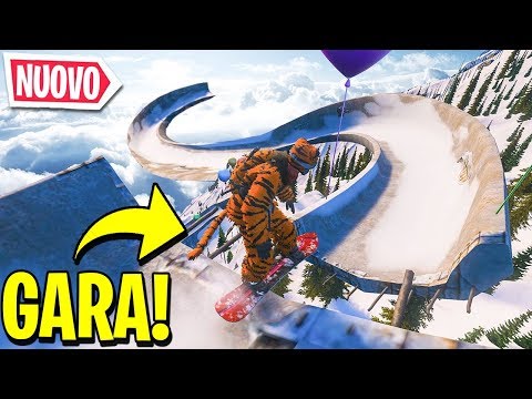 GARA di SCI con il *NUOVO* SNOWBOARD! - Fortnite ITA