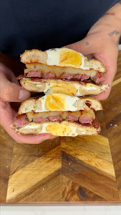 Air-Fried Breakfast Bagel! 🥯