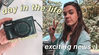 day in the life: exciting news, new camera, grocery haul and more!