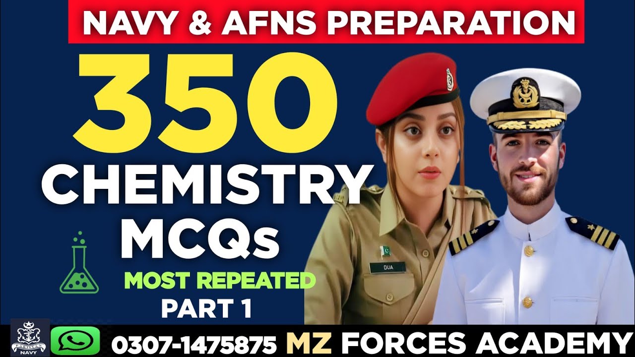 Navy & Army AFNS Chemistry MCQs 2025 | Most Important Questions for Initial Test Preparation