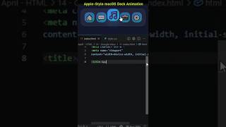 Apple style menu bar in html css coding #coding #css #htmlcss #5millionviews #creatorsearchinsights