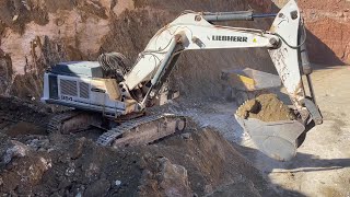 Liebherr 984 Excavator Loading Caterpillar Dumpers - Sotiriadis/Labrianidis Mining Works