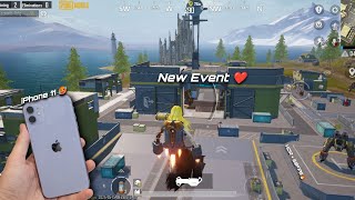 New Event Gameplay 🔥 | iphone 11 Gameplay | 4 Finger + Gyroscope | FHD + 60FPS ❤ | Pubg Mobile