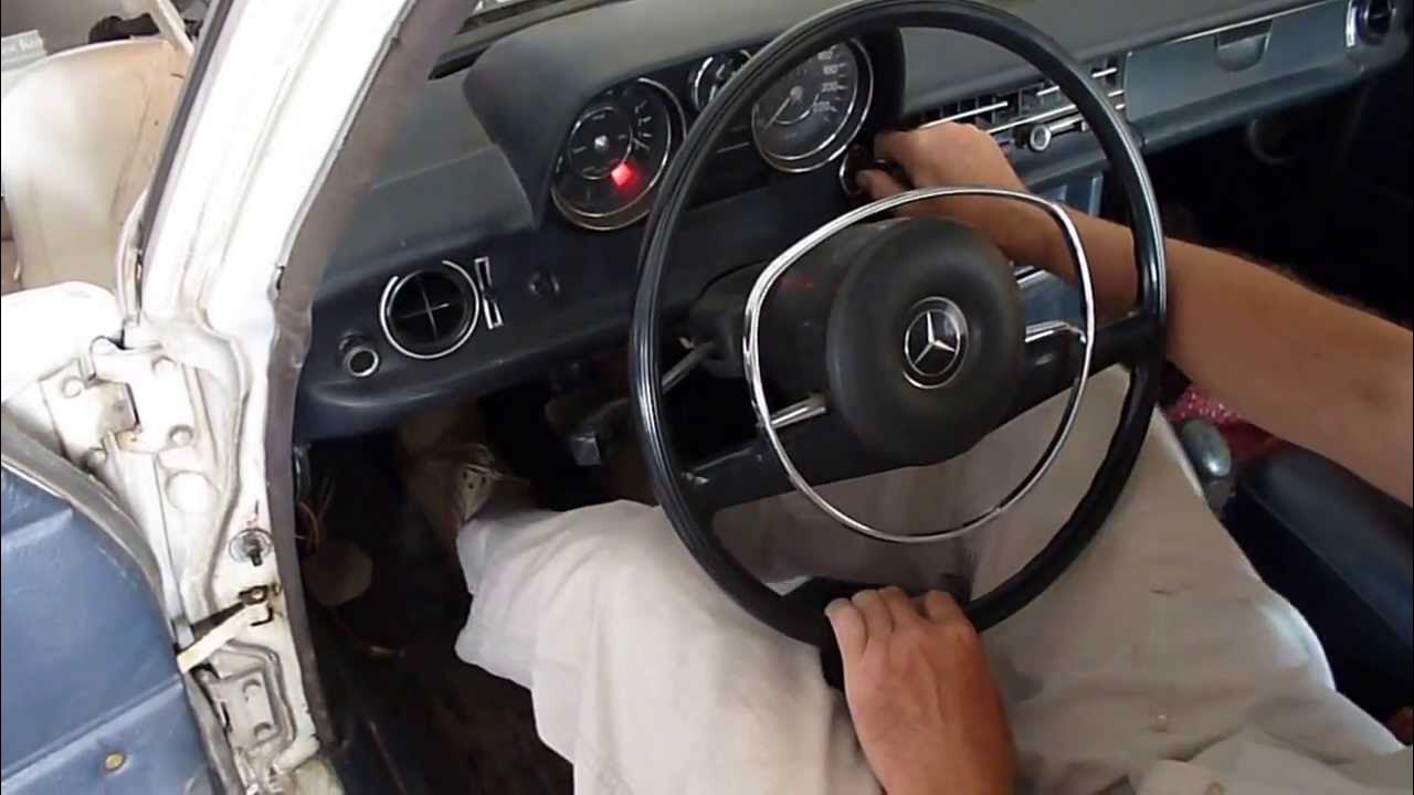 1969 Mercedes Benz 230/6 W 114 first engine start after rebuild ( Part