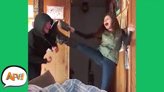 So SCARED She Actually KICKED Him! 😂  | Funniest Pranks | AFV 2021 screenshot 2