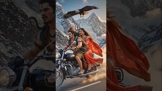 Shiva & Parvati's Divine Bike Journey | Epic Mythological AI Video | Mahadev Status#shorts #viral