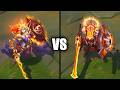 Eternal Aspect Leona vs Solar Eclipse Leona Skins Comparison (League of Legends)