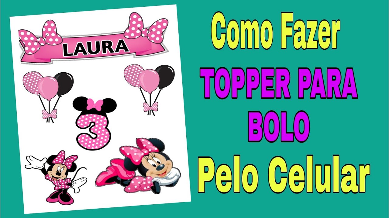 Como Fazer Topo de Bolo Pelo Celular de um Jeito Fácil !!