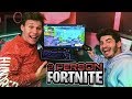 Playing Fortnite on PC with two people...