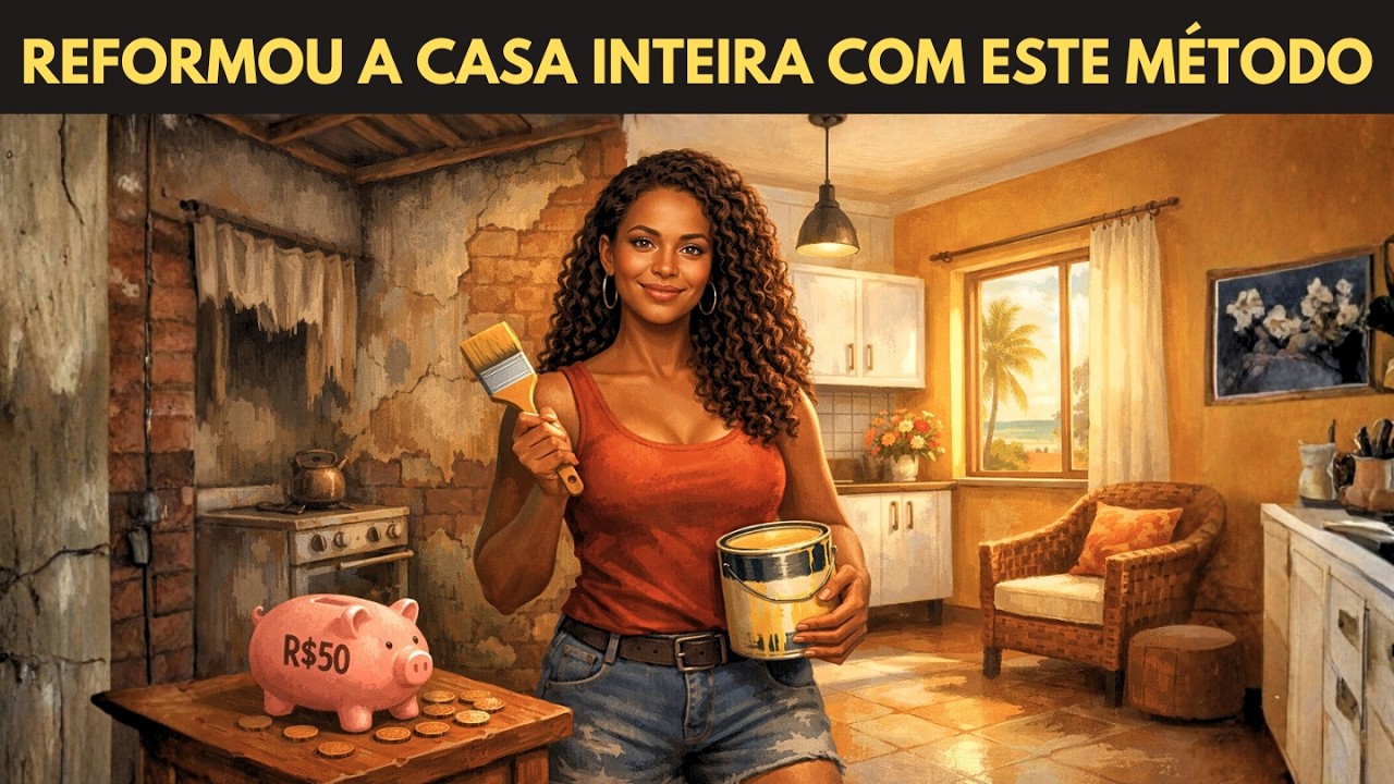 Como uma DONA DE CASA usou o Método dos R$ 50 e REFORMOU sua Casa à Vista