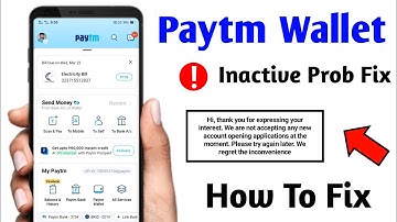 how to paytm wallet inctive problem | paytm wallet problem | paytm wallet inactive problem 2022