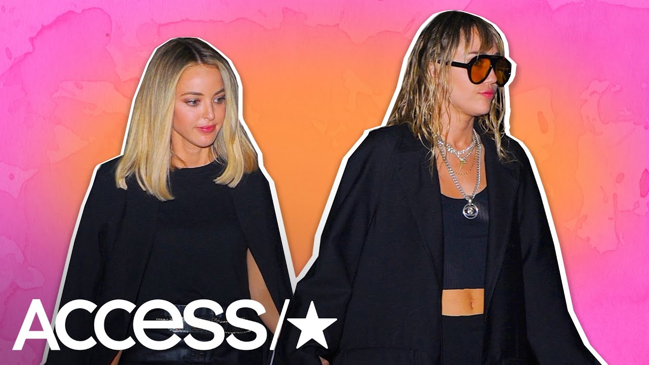 Miley Cyrus and Kaitlynn Carter Look Loved Up In Coordinating Outfits While Holding Hands
