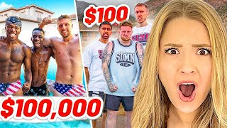 Americans React To SIDEMEN $100,000 vs $100 HOLIDAY (USA EDITION)