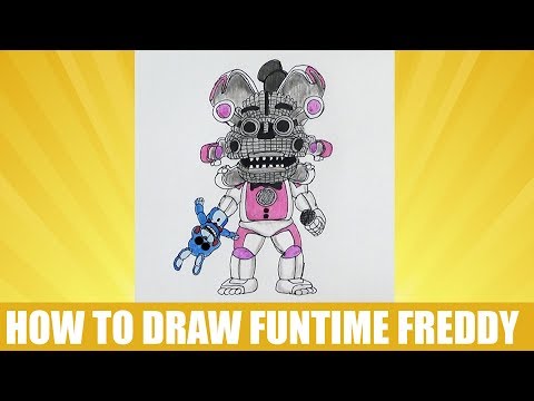 How to draw Funtime Freddy, FNAF, Как нарисовать Фантайм Фредди, ФНАФ