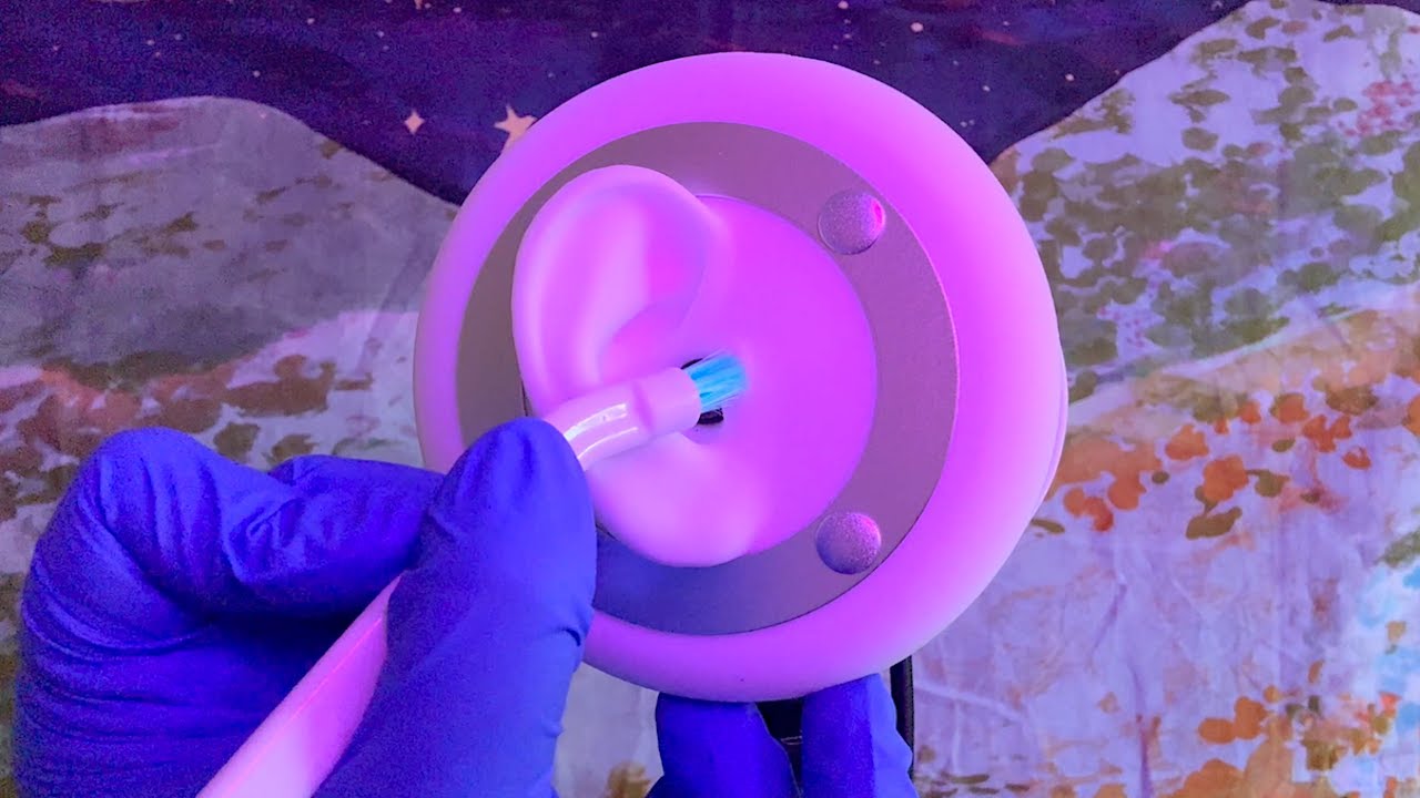 ASMR | Тщательная очистка ушей — внешняя и внутренняя, визуальные триггеры, тихая речь