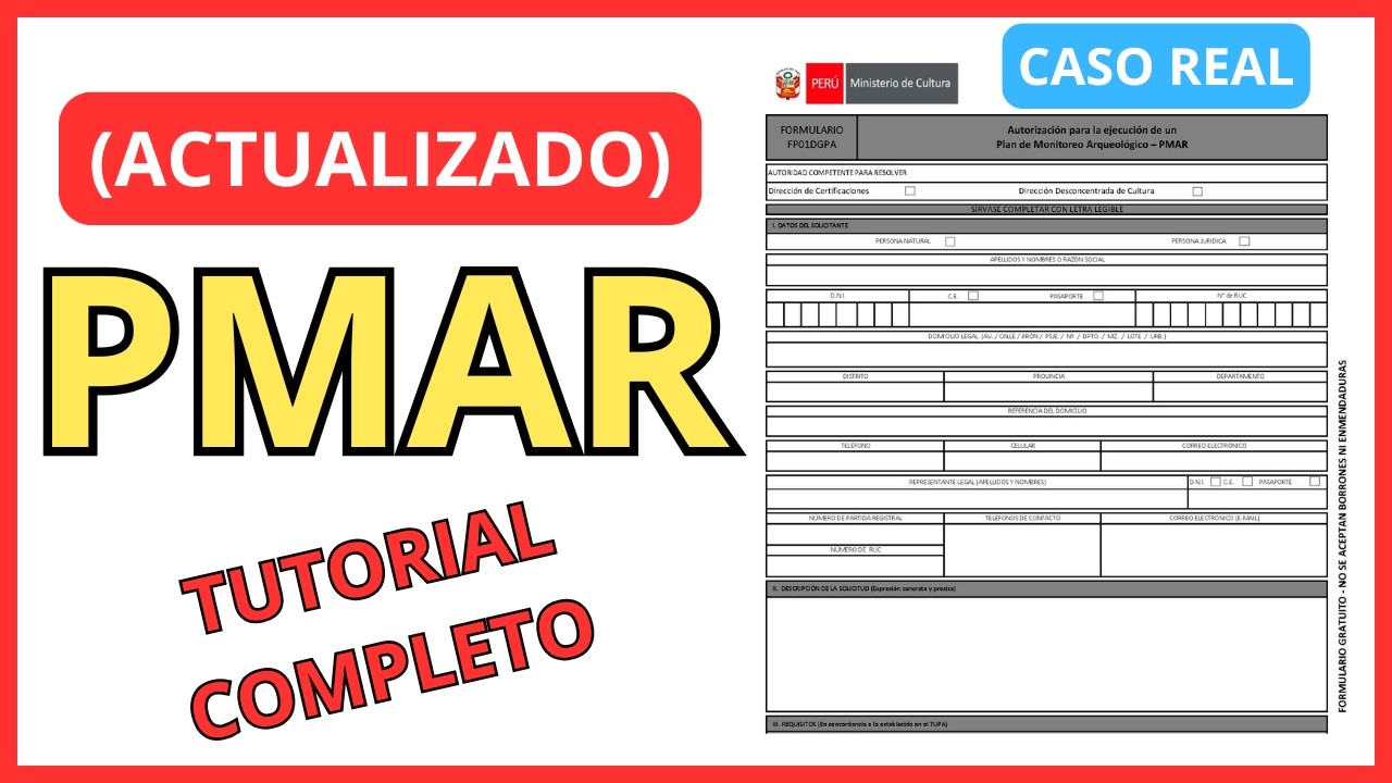 Trámite Plan de Monitoreo Arqueológico 2026 | Tutorial Completo