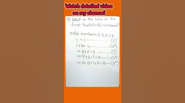 Sum of First N Odd Numbers | Amazing Math Pattern | #shorts