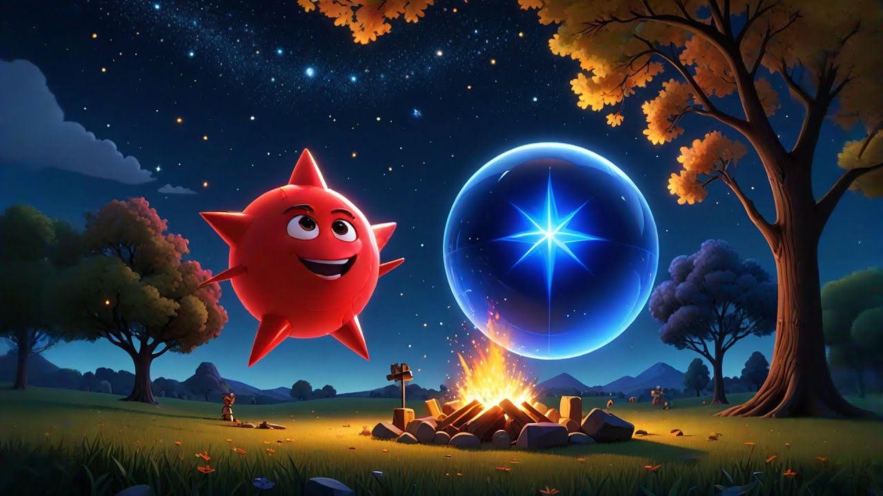 Seven Dancing Stars Light the Sky | Nighttime Kids | Twinkling Star Rhyme with Music and Learning