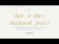 Rev. &amp; Mrs. Richard Lewis Retirement Celebration