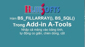 Hiển thị hàm mảng trên bảng tính Excel | Hàm mảng OFFSET, INDEX và BS_FILLARRAY của Add-in A-Tools