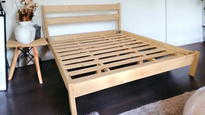 Двуспальная кровать из дерева: как сделать кровать своими руками, фото