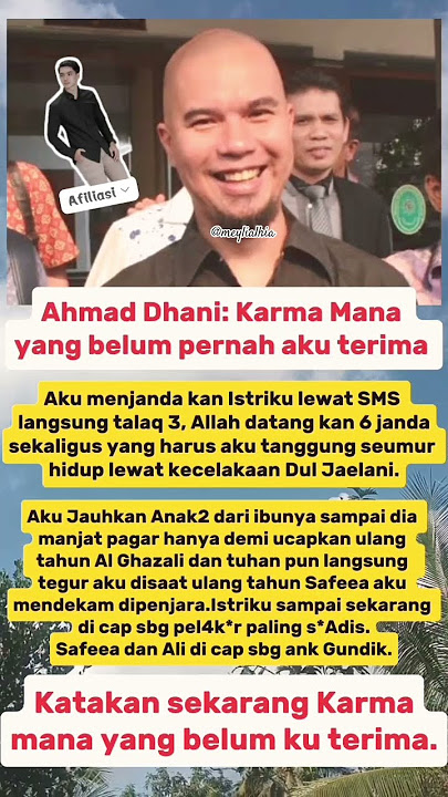 Karma Mana yang Belum Aku Terima” 😢 Ungkapan Hati Ahmad Dhani Bikin Merinding! #ahmaddhani #curhat
