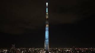 東京スカイツリーLive  2024/4/29　夜　気210度　曇り　湿度76％　風速6m/s