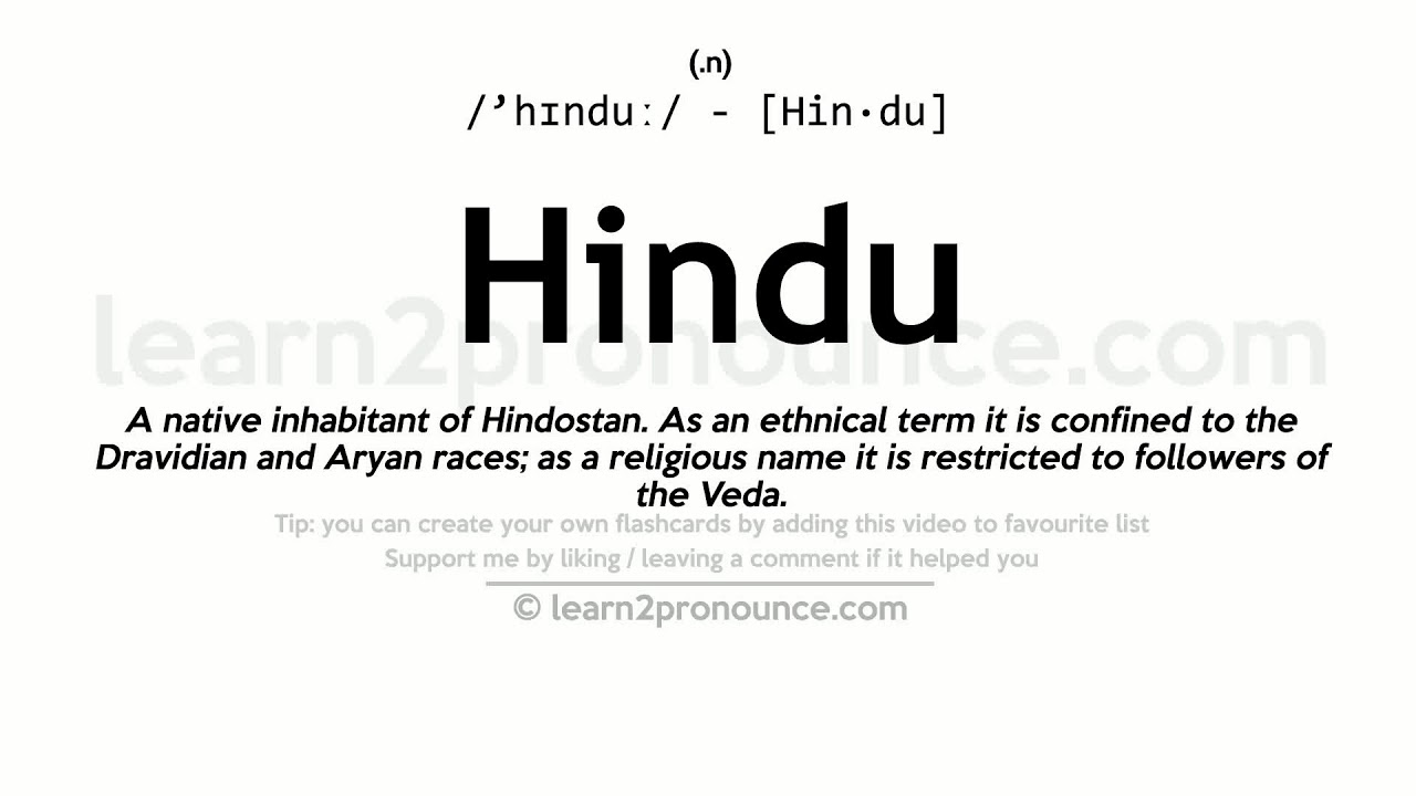 Pronunciation of Hindu Definition of Hindu YouTube