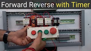 Forward Reverse Starter with Timer Connection |Forward Reverse Starter| Circuit Diagram