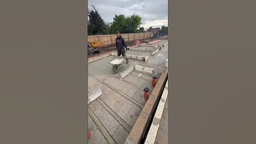 Tipping slurry ton the block and beam floor #propertydevelopment #building #property