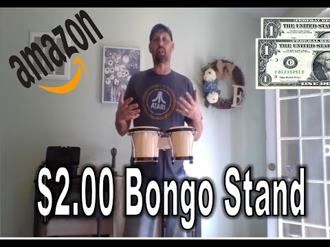 How to Make a $2 Bongo Stand - Amazon Bongo Review and Demo