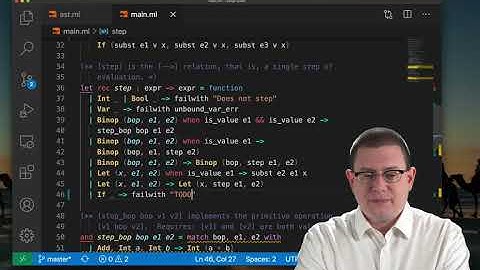 SimPL Small Step | OCaml Programming | Chapter 9 Video 19