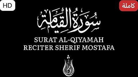 سورة القيامة بصوت شريف مصطفى🌹|| تلاوة جميلة ورائعة🎧🌹