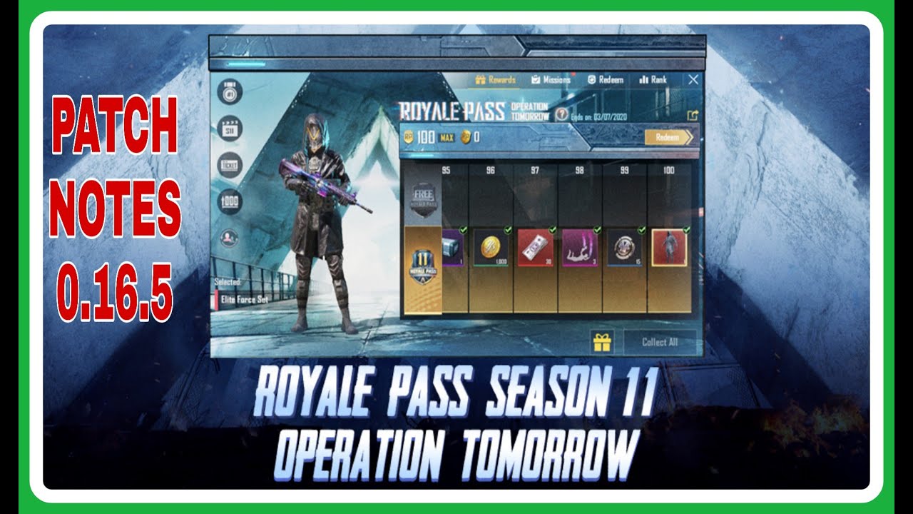 PUBG MOBILE SEASON 11 || PATCH NOTES 0.16.5 ||