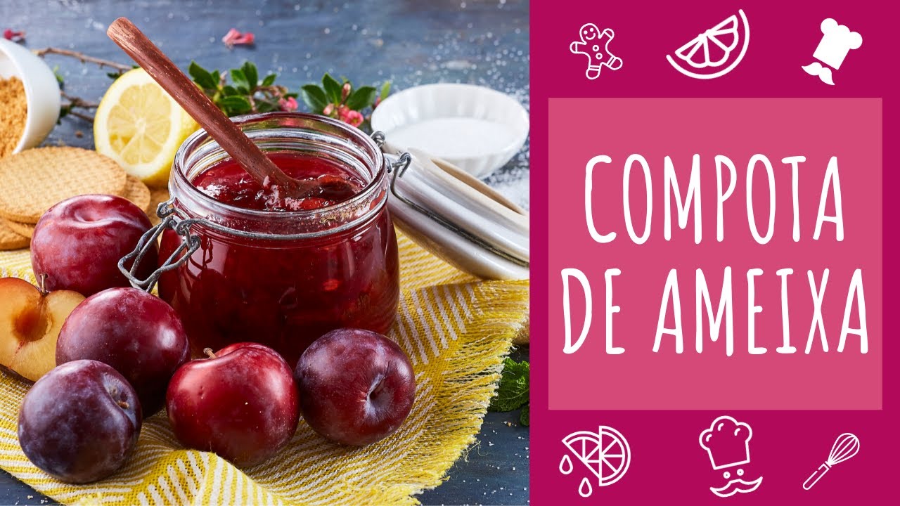 Compota de ameixa (fruta da época)