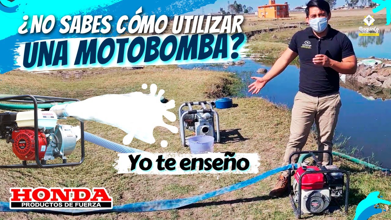 Cómo utilizar una motobomba Honda | Maquinco maquinaria - YouTube