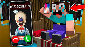 WHY ICE SCREAM CALLED NOOB AT 3:00AM?! in Minecraft Noob vs Pro