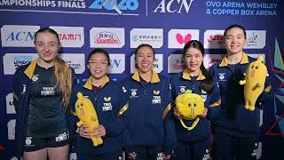 世界卓球 1954 ロンドン ウェンブリー 大会 女子 トロフィー　オブジェ ミテネーPR】🏴󠁧󠁢󠁥󠁮󠁧󠁿女子イングランド代表「TV TOKYO ミテネー