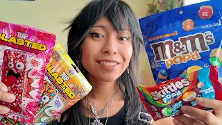 Eating freeze dried candies and gummies. CRUNCHY ASMR sounds!