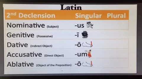Classical Conversations (CC) - Cycle 1, Week 5 - Latin (2nd Declension Noun Endings)