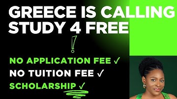 FIVE NO APPLICATION FEE UNIVERSITIES IN GREECE/NO TUITION/SCHOLARSHIP/APPLY NOW