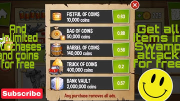 HOW TO HACK SWAMP ATTACK AND GET UNLIMITED COINS, PURCHASES, ITEMS, AND THE MINIGUN FOR FREE!!!!