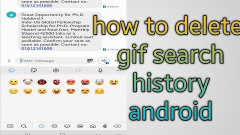 how to delete gif search history android